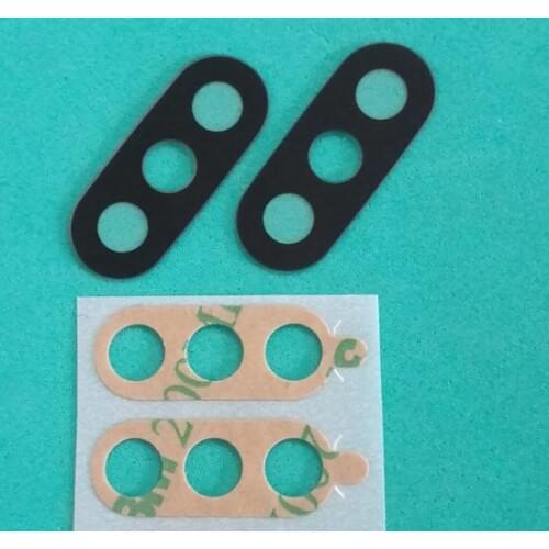 100Pcs/lot Lens Cover with Sticker Back Main Camera Glass Adhesive Tape Replacement Parts For Xiaomi Mi 6X mi6x A2