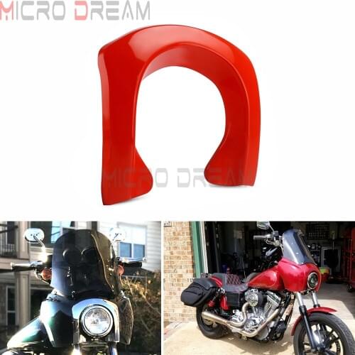 ABS Plastic Headlight Fairing Bezel Orange Fairing Trim Cover For Harley Dyna FXR FXD FXDXT Fat Street Bob Super Glide Low Rider