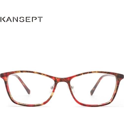 Acetate Women Eyeglasses Myopia Frame Transparent Vintage Optical Spectacle Frame Eyeglasses For Women #JS035