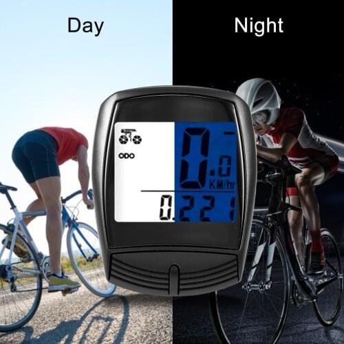 Wireless Bike Computer Multi Functional LCD Screen Cycling Computer Mountain Bike Speedometer IP65 Waterproof Odometer