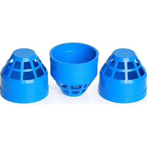 1pcs ID 32 40 50mm Blue PVC Breathable Cap Aquarium Fish Tank Filter Isolation Screen Permeable Cover Solvent Weld Pipe Fittings