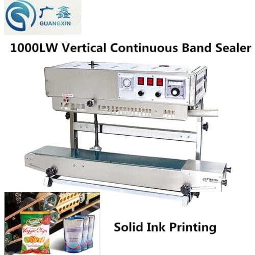 FRD-1000 Solid-ink coding band sealer,automatic plastic film sealing machine for food bags and aluminum bags and craft bags