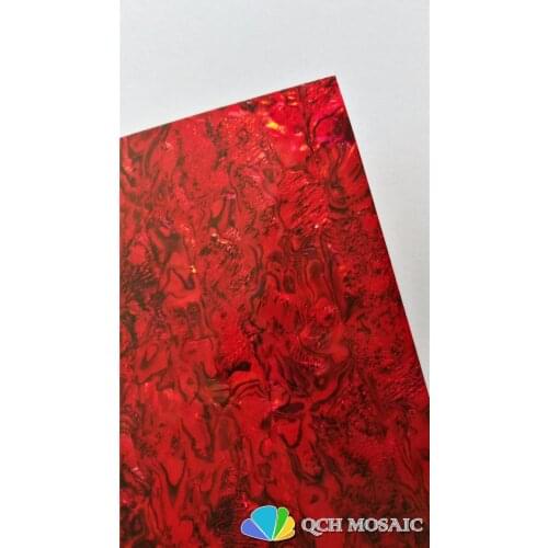 Red mother of pearl shell laminate sheet for musical instrument and wood inlay 10pcs/lot qch105