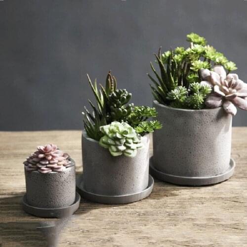 Round Concrete Planter Silicone Mold 8cm15cm Flowerpot Molds For Succulent Plants Differnet Sizes Pot Cement Mould