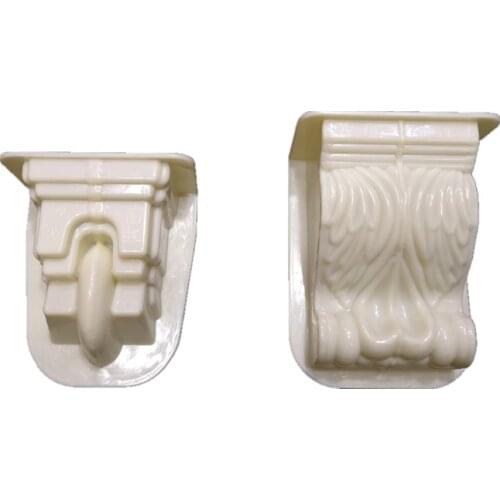 Easy Construction GRC Home Gardening Wall Decoration ABS Plastic Tiger Claw Leaves&Heart Wheel Shape Window Border Bracket Mold