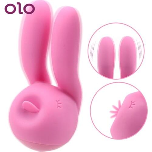 OLO Oral Sex Tongue Licking 3 Motors Rabbit Ear Shape Vibrator For Clitoris Vagina Nipples Vibrators Sex Toys For Women