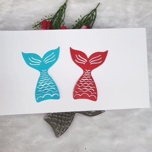 Mermail Tail Cut Dies Metal Stencil Template For DIY Scrapbooking Embossing Paper Card Album Decor Mold Craft Dies