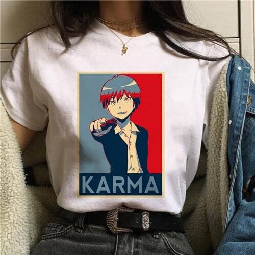 Unisex Fashion Casual Short Sleeve Tops Tee Japanese Anime Assassination Classroom T-Shirt Women Funny Cartoon Harajuku Tshirt
