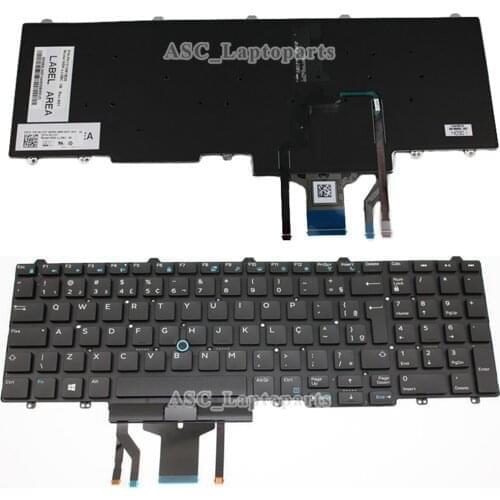New BR Brazil Portuguese Teclado Keyboard For DELL Latitude E5550 E5570 E5580 5550 5580 5590 5591 Black, with Pointer, BACKLIT