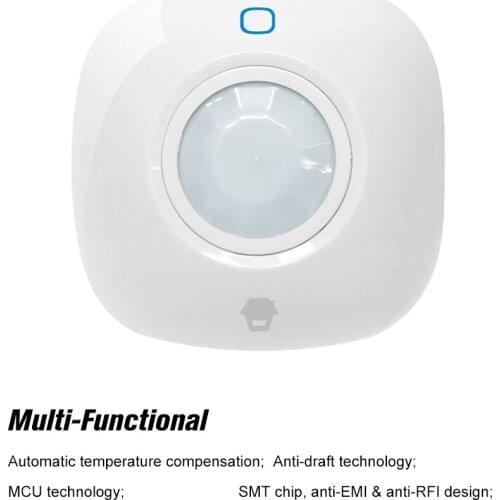 Radio frequency 315MHz PIR Motion Sensor 360° Wide Angle Passive Infrared Detector For Home Burglar Security Alarm System