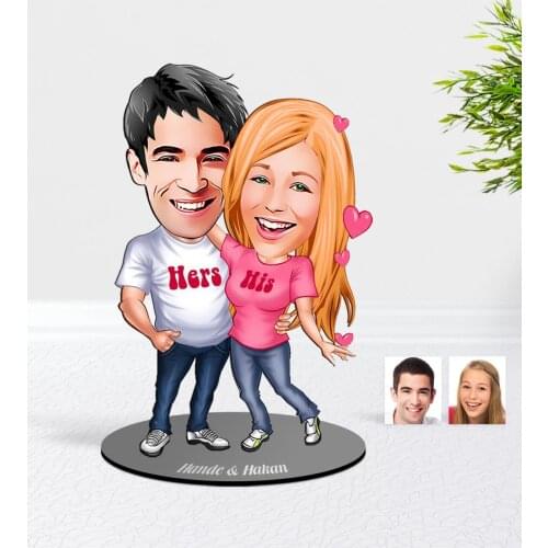Personalized Custom Sweetheart Caricature Of Wooden Trinket Model-5 Reliable Modern Simple Gift Special Design Good Quality Surprise dear
