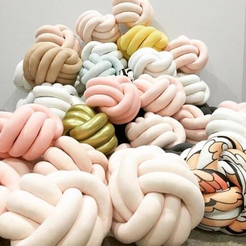 Ins the same Knot ball knotted pillow sofa pillow hand pillow creative Nordic simple pillow pillow nursery decor furniture