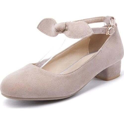 The size and age season in 2019 new product comfortable party with low code 30-43 shallow mouth cingulate single woman shoes