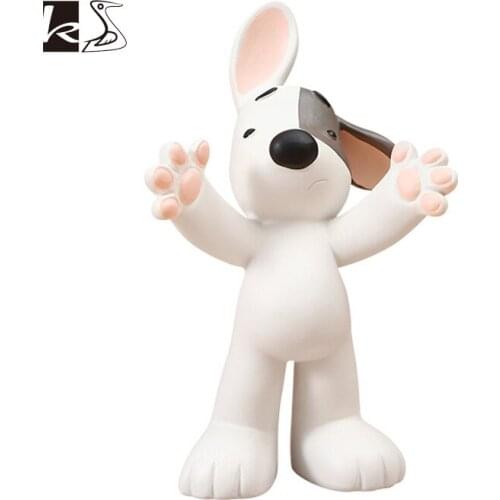 Nordic Creative Home Decor Dog Miniature Figurines Home Decoration Accessories Figurine For Home Kawaii Room Decor Figure