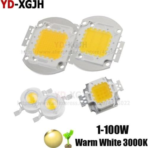 Hot High Power LED Chip 1W 3W 5W 10W 20W 30W 50W 100W 300ma Epistar SMD COB Light Bead For Warm White Diode diy Diy Floodlight