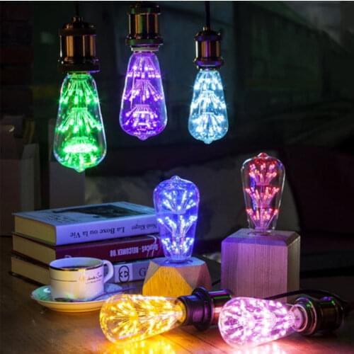 LED Bulb Edison Gypsophila 3D Decorative Bulb Bar KTV Restaurant Shop Window Retro Vintage Filament LED Bulb Light AC220V