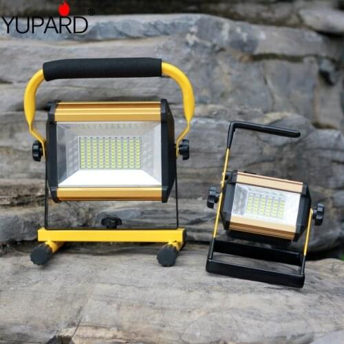 YUPARD 100W 50W flood light Searchlight Spotlight Brightness LED flashlight Outdoor camping 18650 rechargeable battery charger