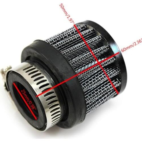 Universal 25mm Car Air Filter for Motorcycle Cold Air Intake High Flow Crankcase Vent Cover