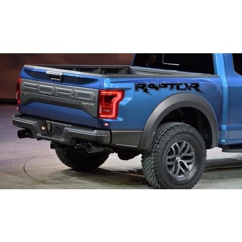 For (2Pcs) Truck vinyl decals for Ford Raptor F-150 SVT graphics rear bed logo off road