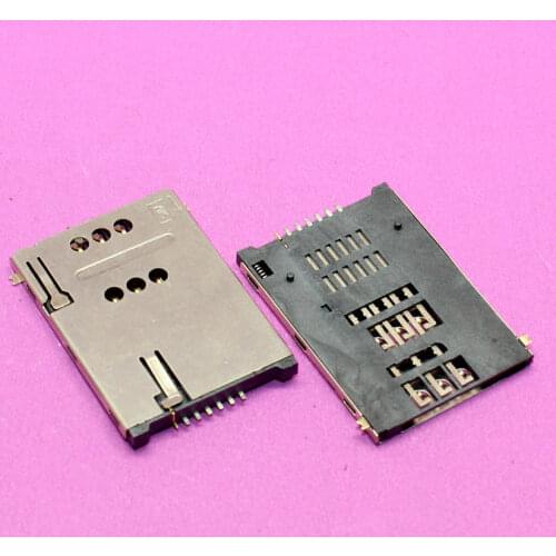 YuXi 1pcs New SIM card holder connector 6+1 7P memory card adapter For phone Tablet PC, SMT Self push