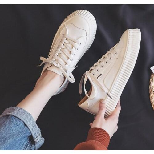 Women Shoes 2021 Casual Low Cut Increase Shoes Women Platform Canvas Shoes Women Lace Up Vintage Flats Shoes Zapatos Mujer