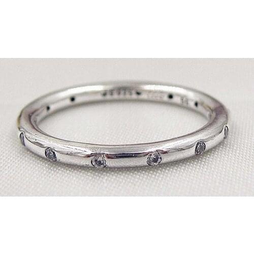 Original Droplets Stackable With Crystal Rings For Women 925 Sterling Silver Ring Wedding Party Gift Pandora Jewelry