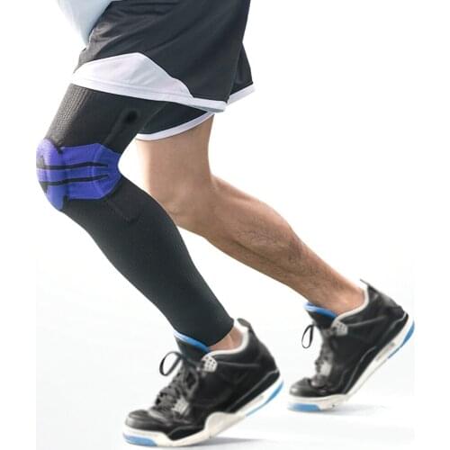 1pcs Long Knee Pads Running Leg Sleeve Calf Knee Brace Support Protector Snowboard Sport Kneepad Football Basketball Shin Guard