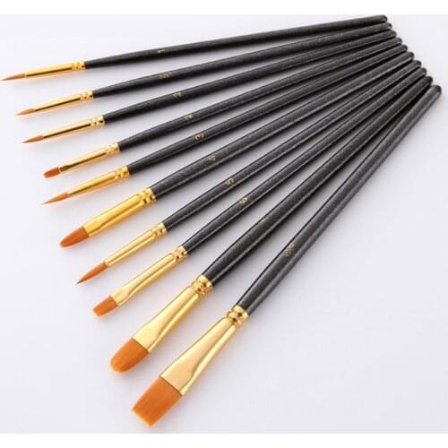 10pcs Blue/Black/Purple Artist Paint Brushes Set Painting Art Brush for Acrylic Oil Watercolor Artist Professional Painting Kits