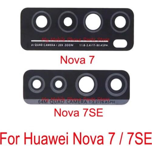 10 PCS Mobile Phone Rear Camera Glass Lens For Huawei Nova 7 Se Back Big Camera Lens Glass Cover For Huawei Nova7 SE 7se