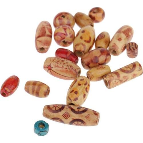 100pcs Large Hole Wooden Beads For Macrame Jewelry Bracelets Making 3.17-5mm Dia