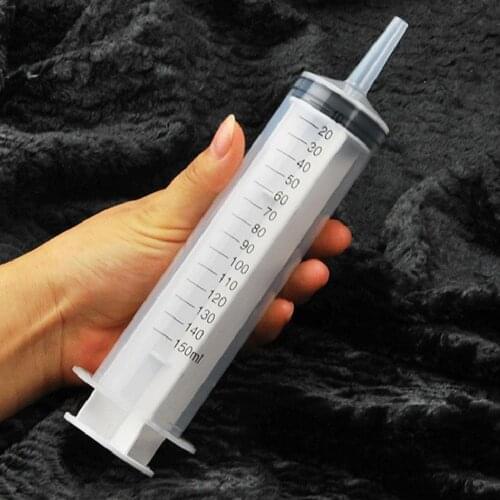 150ml Large Capacity Plastic Disposable Syringe Inlet Pump Measuring Syringe Dispensing Oil Clear Tube For Lab Parts Syring S0I3
