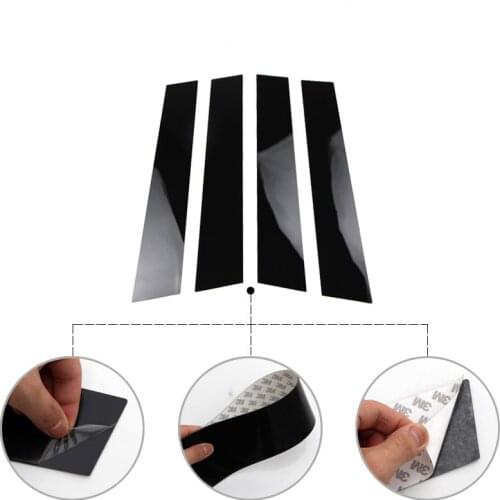 2/6pcs Car Window Decoration Center Pillar Sticker for Mercedes-Benz New Old 3 Series GT Auto Parts Car Sticker Accessories