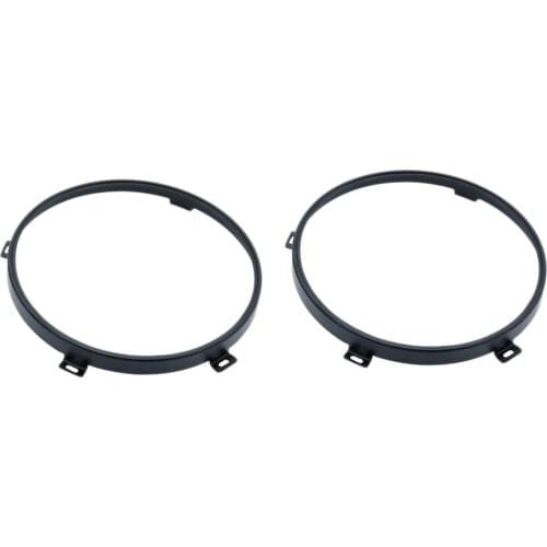 2Pcs for Jeep Wrangler Jk Tj 07-17 7-Inch Led Headlight Round Ring Mounting Bracket for Headlight Mounting Lamp Holders Black