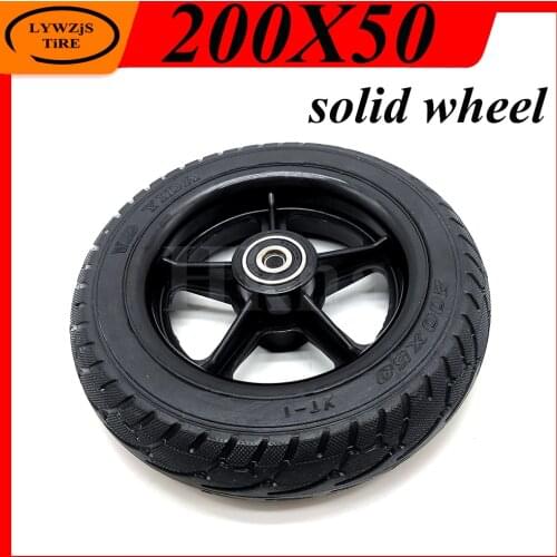 200x50 Solid Tire Wheel for Electric Scooter 8 Inch Solid Wheel Explosion-proof Puncture Proof Tubeless Tyre Parts