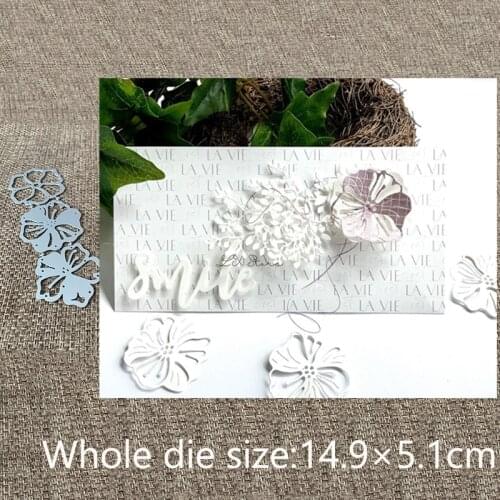 New Design Craft Metal stencil mold Cutting Dies 3pcs flowers decoration scrapbook die cuts Album Paper Card Craft Embossing