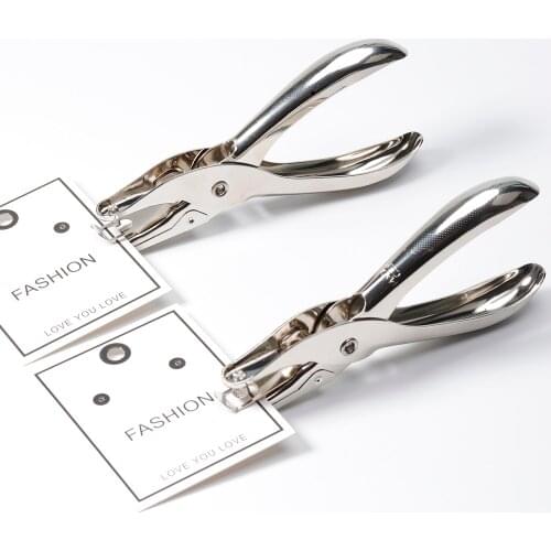 AUOYS Metal Hand Paper Punch Craft Sheet Single Hole Puncher For Earring Necklace Scrapbooking Punches Materials 3/6mm Hole Size