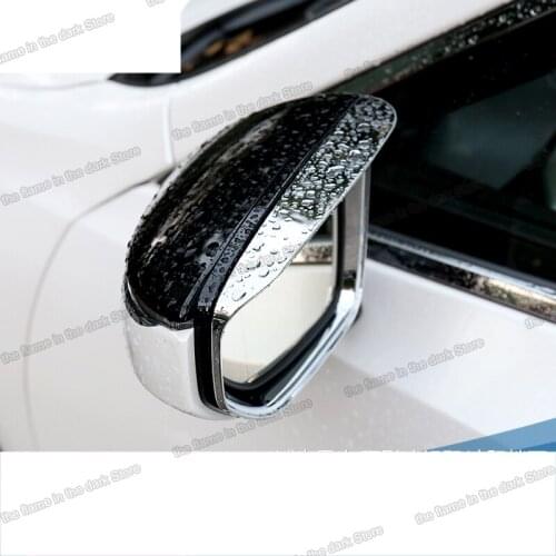 Shiny silver abs car rearview rain shield for Lexus Es Es300h 200 es350 300h 2018 2019 2020 2021 2022 350 auto accessories