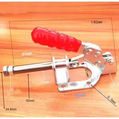 GH-302-FM Toggle Clamp Action Quick Release Hand Tool 300 Lbs / 136kg Push Pull Type Horizontal Clamps Heavy Duty