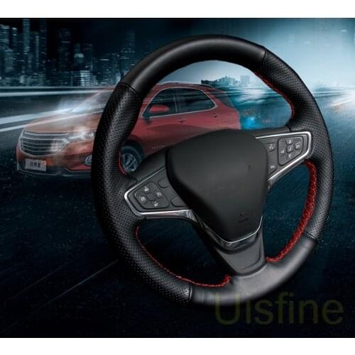 Leather hand sewing steering wheel cover four seasons universal summer and winter special For Chevrolet Equinox 2017 2018 2019