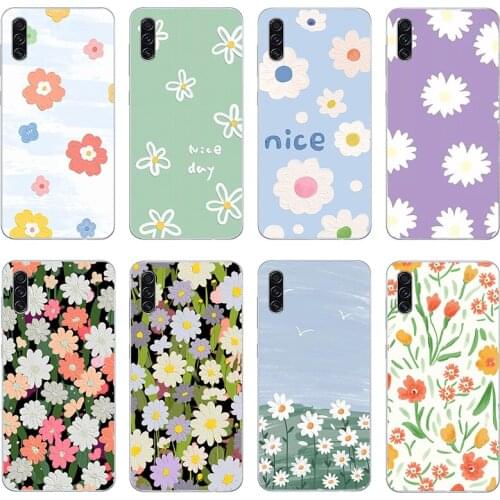 Hand drawn cute flowers phone case Xiaomi mi 9 lite redmi K30 K40 7A 8A 9A 9C stand cover on Redmi Note 9s 8T 7 8 9 5 Pro Case