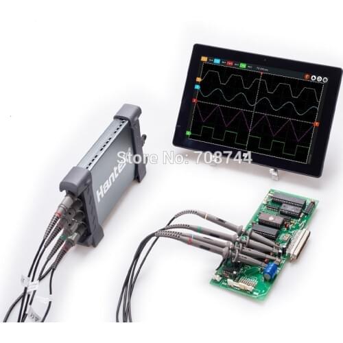 Hantek 6074BD 4CH Oscilloscope Function and Arbitrary Waveform Generator 70MHZ 1GSa/s 2mV-10V/DIV Input Sensitivity