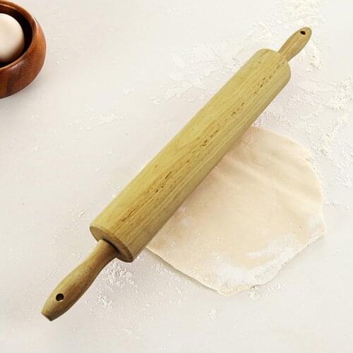 Classic Wood Rolling Pin Ergonomic Handle Dough Roller Great for Baking, Rolling Dough/Pizza/Pie/ CrustsTarts/Cookies - 20.5"