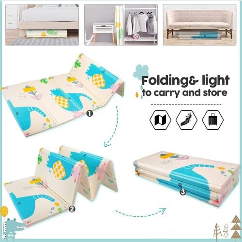 Carpet for Baby Foldable Play Mat Xpe Foam Childrens Mat Thickened Infantil Kids Room Crawling Pad Folding Mats with Bag