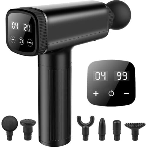 Youmay Massage Gun LCD Touch Display Muscle Massager Pain Relief Deep Tissue Fascia Gun Electric Body Massager Shaping Slimming