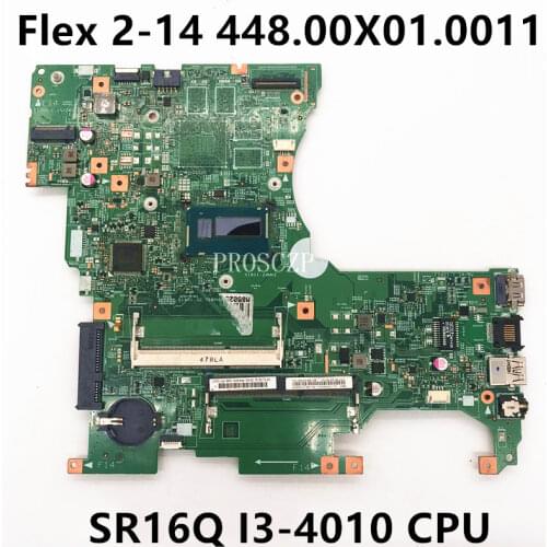 Free shipping For FLEX 2-14 Laptop motherboard 448.00X01.0011 13281-1 With SR16Q I3-4010U CPU working well working well