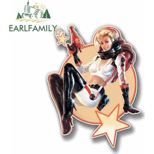 EARLFAMILY 13cm x 10cm for Nuka Girl Fall Out Fall Out Game Fine Decal Waterproof Anime Car Stickers JDM Vinyl Car Wrap Cartoon