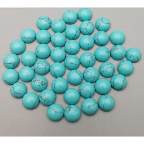 Wholesale 50pcs/lot hot selling Natural stone beads charms 10mm calaite stone round cab cabochon no hole jewelry Free shipping