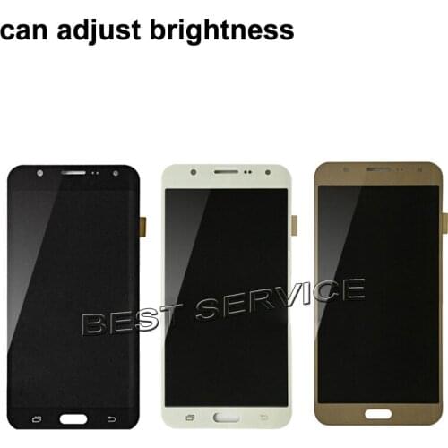 For samsung For galaxy J7 2015 J700F J700 LCD Sharp Glass Display with Touch Screen Digitizer Assembly Can adjust brightness