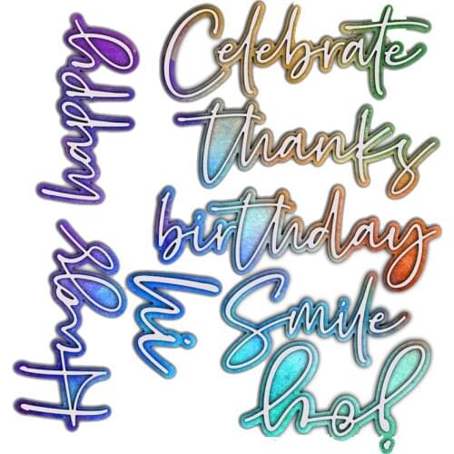 Panalisacraft Big sentiment letters words happy Metal Cutting Dies for DIY Scrapbooking/Card Making/Kids Fun Decoration Supplies