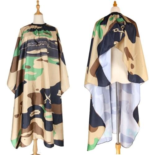 Hairdressing Cloth Camouflage Pattern Apron Haircut Cape Waterproof Hair Cutting Gown Barber Cape Hairdresser Cape Gown Cloth